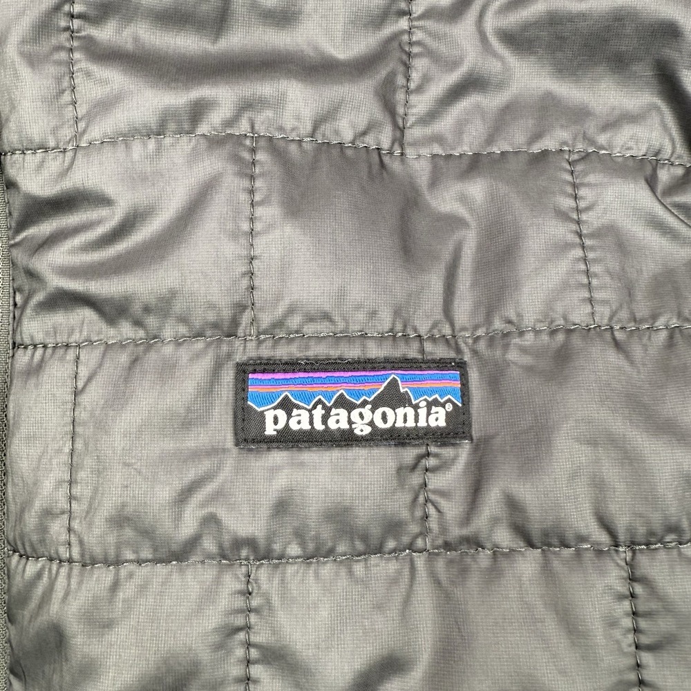 Patagonia Vest Mens Small Dark Gray Nana Puff Quilted Full Zip Primaloft Outdoor - Picture 4 of 14
